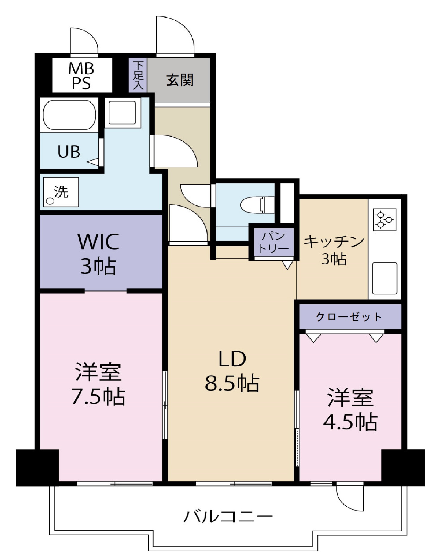 新着！☆マンション情報☆トーカンマンション鶴丸高校前2LDK+WIC！