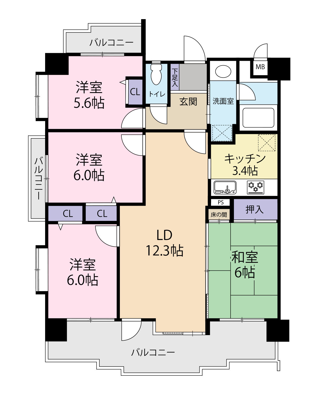 新着！☆マンション情報☆朝日プラザ草牟田４LDK！